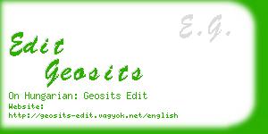 edit geosits business card